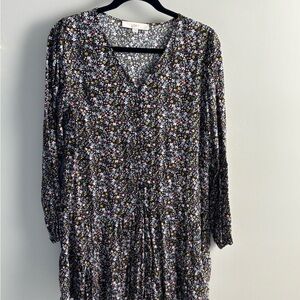 Loft long sleeve floral dress
